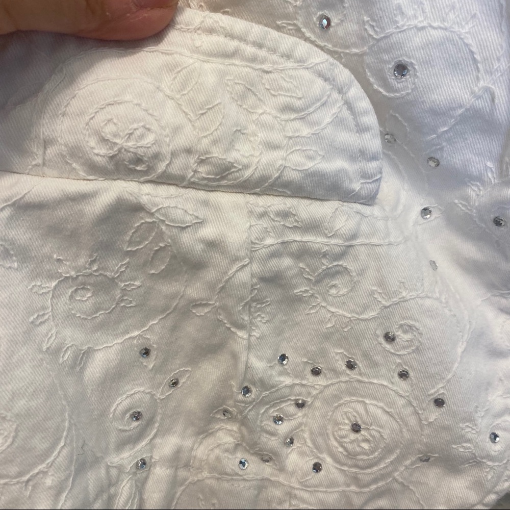 Karen hart white embroidered jean jacket - Picture 4 of 14